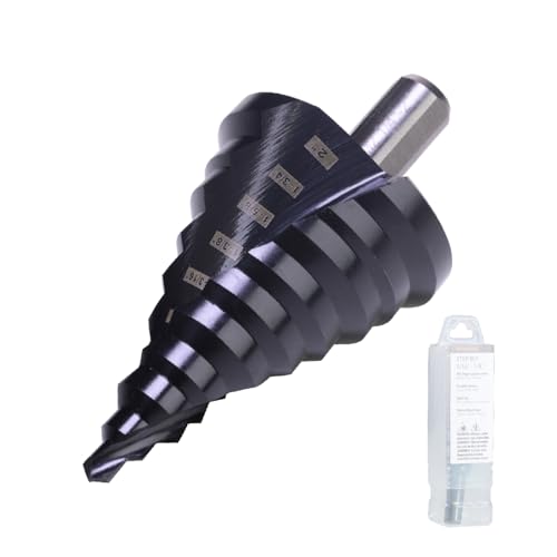 1/4"-2" M2 Step Drill Bit Unibit for Hole Drilling 10 Sizes - size: 1/4" to 2" (Spiral)