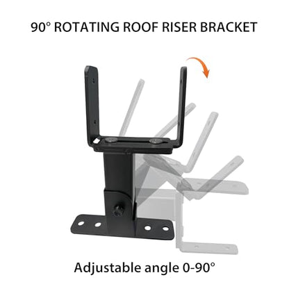 3Pcs Roof Riser Brackets Kit, Adjustable Pergola Kit for Wood Post - size: 3P Roof Riser Brackets