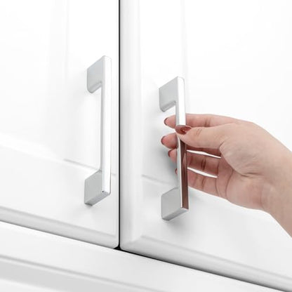 KOOFIZO 10 Pack 3-3/4 in Polished Chrome Cabinet Pulls, Drawer Handle P01 - color: Polished Chrome, size: 3-3/4" CC - 10Pcs
