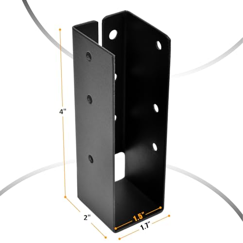 4 Pcs Concealed Beam Hangers Bracket for 2"x4" Frame Railing - size: Set 4, style: 2"x4"