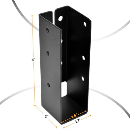 4 Pcs Concealed Beam Hangers Bracket for 2"x4" Frame Railing - size: Set 4, style: 2"x4"