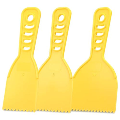 Lothee 3 Pcs Notched Trowel Set, Adhesive Spreader, 4" 3.1",2.4" - size: 4" 3.1",2.4"