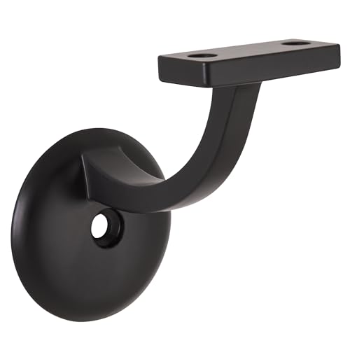 Design House Jumbo Handrail Bracket, Matte Black - color: Matte Black, size: 1.06 L x 1.06 W x 1.38 H