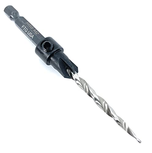FTG USA #8 (11/64") Adjustable Tapered Wood Countersink Drill Bit - size: #8, style: w/o Depth Stop
