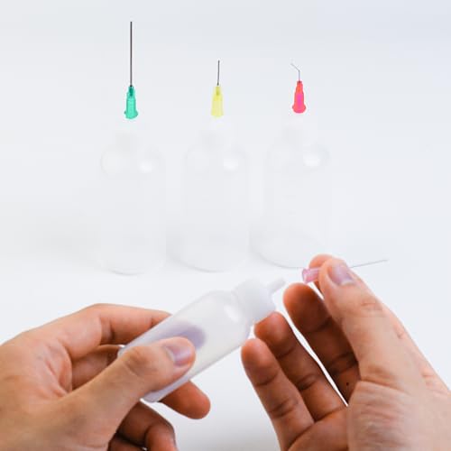 50cc Needle Glue Bottles, Precision Tip Squeeze Applicator Dispenser Bottle - size: 1.7 Ounces