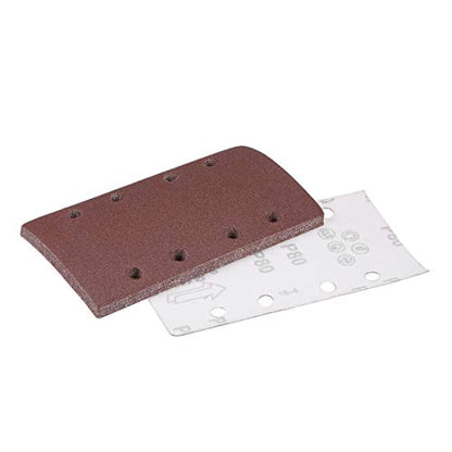 uxcell 80 Grit 1/3 Sanding Sheet Sander Sandpaper Hook and Loop Pads 8 Hole 10pcs - size: 80 Grit