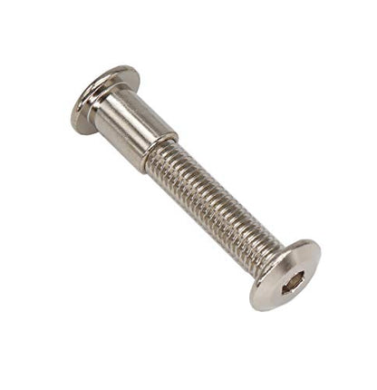 10-Set M8x 16mm 20mm 25mm 30mm 35mm 40mm 45mm 50mm Rivet Countersunk Hex Socket Cap Connecting Bolts Barrel Cap Nuts for Furniture Cribs Chairs, Nickel Plated (10-Pack M8 x 50mm) - size: 10-Pack M8 x 50mm