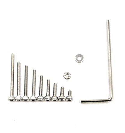 Metric M2 304 Stainless Steel Hex Socket Cap Screw Nut & Washer Kit - size: M2