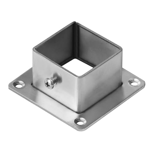 10 PCS 1-1/2" Square Tubing Post Flange Base for Deck Fence