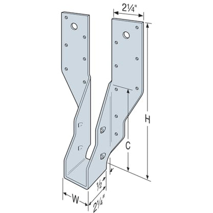 Simpson Strong-Tie THA29 THA 9-11/16 in. Galvanized Adjustable Hanger for 2X Truss - size: 1 Each