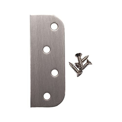 Hinge Blanks for Doors Filler Plates Satin Nickel 4 Inch - 5/8 Inch 3-Pack - color: Satin Nickel