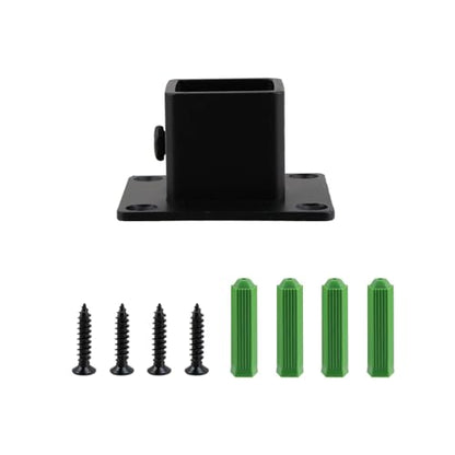 Wealrit 4 PCS Square Deck Post Base,0.75" Flange Anchor Fence Post Spike - style: 4 pcs 0.75" Black