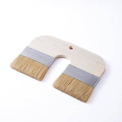 Limewash Paint Brush, 4 in Natural Bristle Double Brush