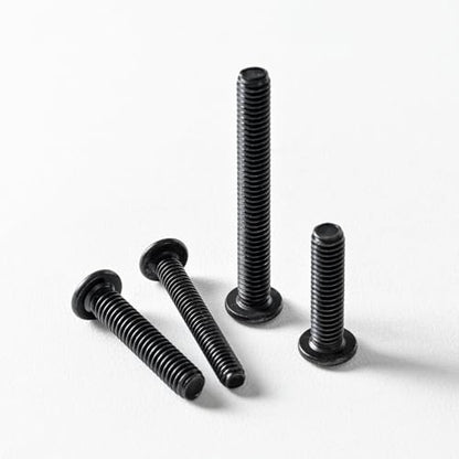 M2.5 x 16mm(50 Pack) Metric Flat Head Hex Socket Cap Screws Bolts, Black Oxide 304 Stainless Steel 18-8, Hex Drive, Bright Finish Fully Machine Thread - size: M2.5 x 16