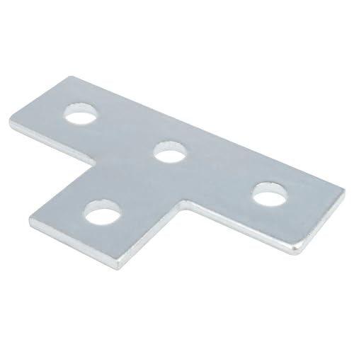 6 Pack Strut T Plate Hardware for 1-5/8" Strut Channel,3/16" Thick