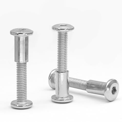 10 Pair(20 Piece) M6x45mm Hex Drive Socket Cap Bolt, Silver - color: Silver, size: M6x45mm