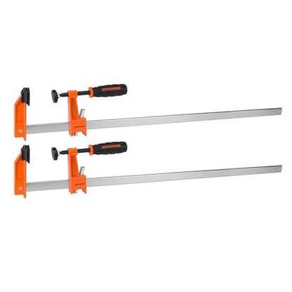 Jorgensen 30" Heavy-Duty Steel Bar Clamp Set, 1000 lbs Load Limit, 2-Pack - size: 30 Inch Heavy Duty