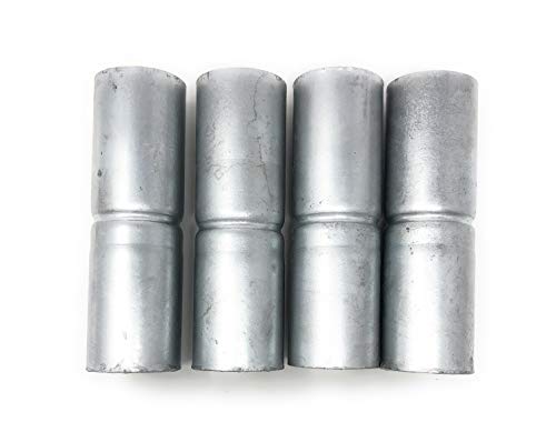 Chain Link Fence Top Rail Sleeves Galvanized Steel 4 Pc Pack 1-5/8" X 6"
