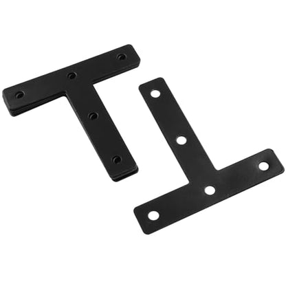 Bivethoi T Shape Flat Mending Plates, 80 x 80mm (3.15" x 3.15"), Black - size: 80x80mm/3.15"x3.15", style: T shape