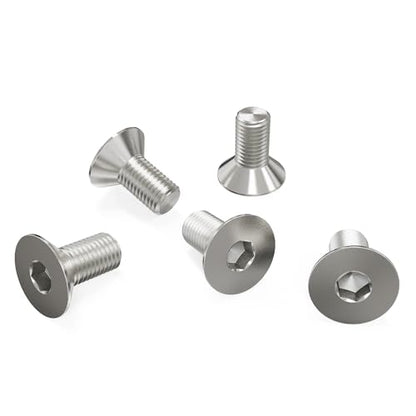 10 Pcs M8x10mm Flat Head Socket Cap Screws,Allen Hex Drive Type, 304 Stainless Steel countersunk Bolt, Full Threaded - size: M8x10mm /10 Pcs