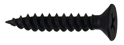 Hard-To-Find Fastener Phillips Flat Twinfast Wood Screws, Black Phosphate, Durable & Secure Indoor Wood Screws for Cabinets, Home Improvement, DIY, Construction, Interior Renovations, #8 x 1" - size: #8 x 1" Pack of 100