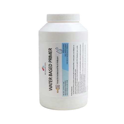 ROSEROSA Professional Water-Based Adhesion Promoter for Architectural Film - High-Strength Bonding Primer for Wood, Plastic, Stone & More - Low Odor, Easy Application - size: 33.8 Fl Oz (Pack of 1)