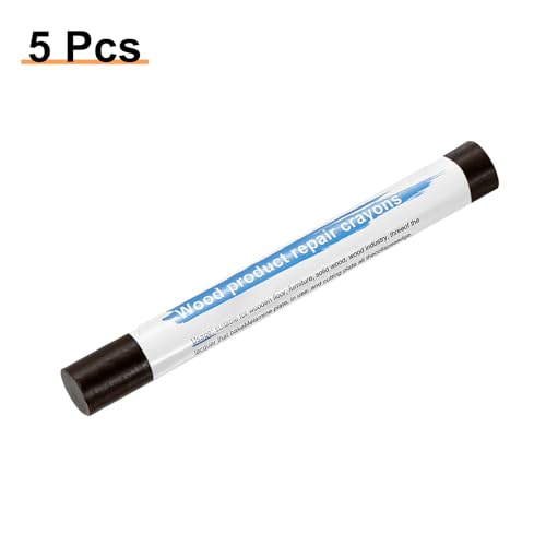 HARFINGTON 5pcs Wood Filler Sticks Wooden Wax Touch Up Furniture Repair Crayons for Scratch Hole Wood, Walnut Grain - color: Walnut Grain