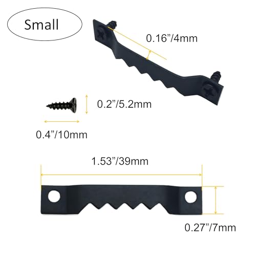 30 Pack Large and 30 Pack Small Sawtooth Picture Hangers (Black) - color: Mix Black - 60 Pack