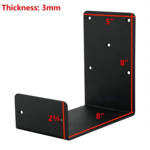 Heavy Duty Mantel Brackets，Floating Shelf Fireplace Bracket，U-Shaped Beam-Style Mantel Support(2 Packs). (8x8x5) - size: 8x8x5"