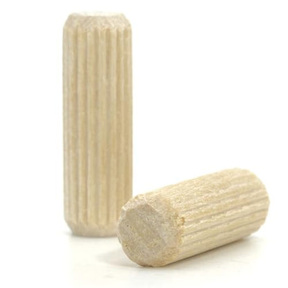 ReplacementScrews Wooden Dowels Compatible with IKEA Part 101349 (Pax Wardrobe, VEDBO Chair, BLÅFJÄLLET Bed Frame) Fluted Wood Dowel Pins (Pack of 4)