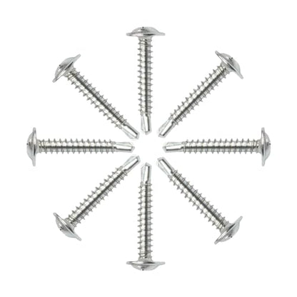 #8 x 1-1/4" Sheet Metal Screws，410 Stainless Steel Modified Truss Head Fast Self Tapping Screws, Phillips Drive Self Drilling Screws for Metal Plastic & Wood (130 Pack) - size: #8 x 1-1/4" - 130pcs