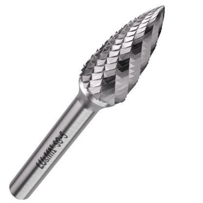 LU&MN SG-5 Tungsten Carbide Burr, 1/2" Head, 1/4" Shank, 1 PCS - style: SG-5