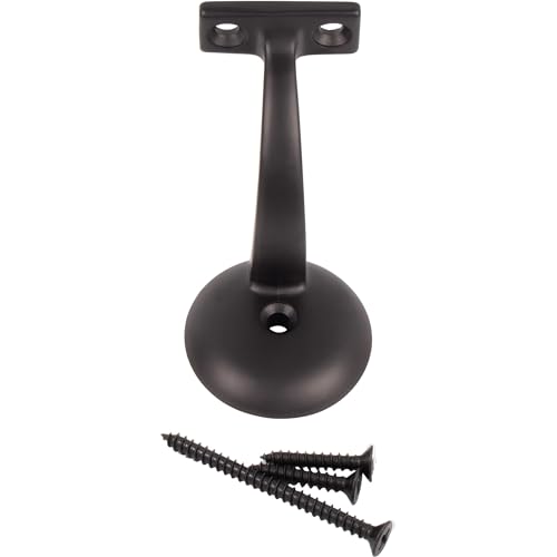 Stone Harbor Hardware Heavy-Duty Extended Handrail Bracket, Matte Black - color: Matte Black