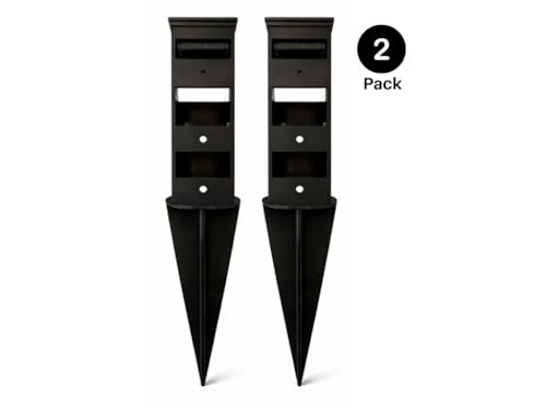 Garden Stake Anchors | No-Dig Trellis Support | 12-Inch 2-Pack