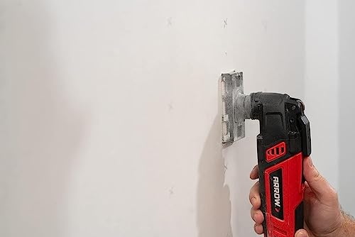 Arrow OSCGB2-1 2 Gang Electrical Box Drywall Cutting Blade for Oscillating Tools, Universal, Fits Most Multitools, Includes Adapter, Makes 4” by 3-3/4” Hole - size: 2-Gang