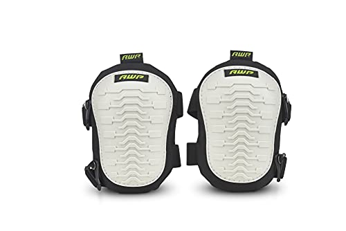 AWP Adult Knee Pads, 1 Pair, Non-Marring Cap, Black and White