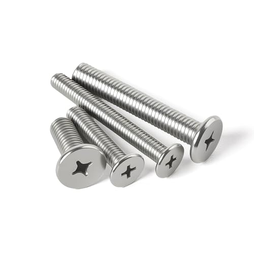 M2 x 8mm(50 Pack) Flat Round Head Screws 304 Stainless Steel Phillips Drive Machine Screws Hardware Fastener for Furniture Connection - size: M2 x 8