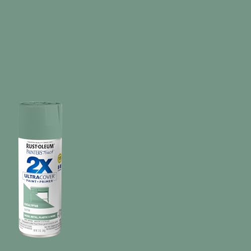 Rust-Oleum Painter's Touch 2X Ultra Cover Spray Paint, Satin Eucalyptus - color: Satin Eucalyptus, size: 12 Ounce (Pack of 1)