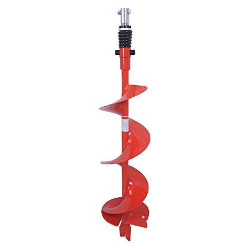 THUNDERBAY 8 Inch Diameter 36 Inch Long Earth Auger Bit with Fishtail Point and Patent Shock Spring - color: w/ Patent Shock Spring, size: 8-Inch Diameter