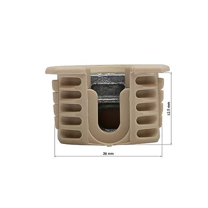 25 Pack Titus System 6 Cam Connector for 19mm Panel, with Ridge (Drop-in), Cam Lock Nut Furniture Fastener, Furniture Connecting Cam Fittings in Almond Finish, Non-Outrigger, R011ALM - size: 25 Pack, style: Almond Finish