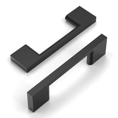 Amerdeco 10 Pack Matte Black Cabinet Pulls 3" - color: Matte Black, size: 3" hole center