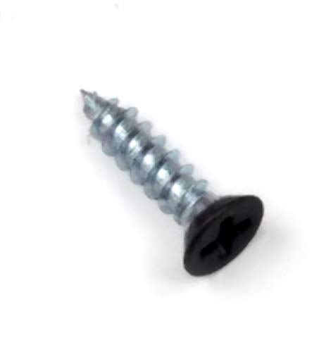Hinge Outlet Flat Black Wood Screws for Hinges 9 x 1 Inch - Fly Cut for Self Drilling - 24 Pack - color: BLACK