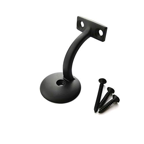 Langdoly- 3" Solid Heavy Duty Round Base Handrail Brackets for Staircase-Pack of (Satin Black 5) - style: Satin Black 5