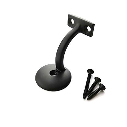 Langdoly- 3" Solid Heavy Duty Round Base Handrail Brackets for Staircase-Pack of (Satin Black 5) - style: Satin Black 5