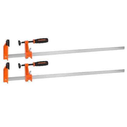 Jorgensen 36" Heavy-Duty Steel Bar Clamp Set, 1000 lbs Load Limit, 2-Pack - size: 36 Inch Heavy Duty