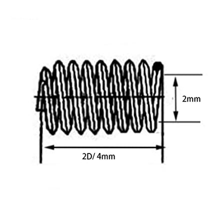 M2 x 0.4mm x 2D Helicoil Wire Inner Thread Inserts, Coiled Wire Helical Screws, 304 Stainless Steel, Metric, 60Pcs - size: M2 x 0.4mm x 2D