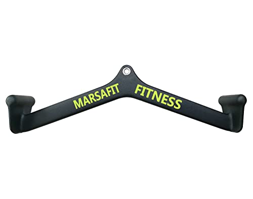 MARSAFIT Home Gym Fitness Rowing T-bar V-bar Pulley Cable Machine Attachment, Bicep Curl Tricep LAT pulldown Bar Back Strength Training Handle Grips LAT Pull Down Bar for Seat Row Workout - style: BTBAR 1904