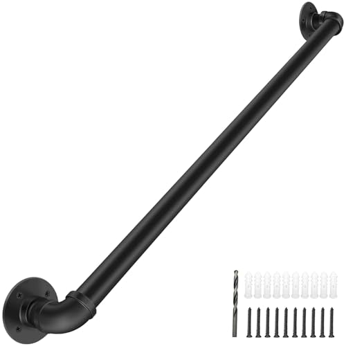 Wall Handrail 4FT/120CM,Industrial Staircase Railing 1.25 Inch Tube Diameter - size: 4 Feet