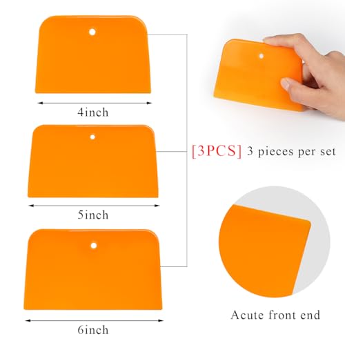 9 PCS Body Filler Spreaders, 4, 5, 6 Inch Reusable Auto Body Fillers Plastic Spreader, Automotive Body Filler Spreader for Applying Fillers Paint Repairs Putties Glazes Caulks - color: 3 Pack/9pcs
