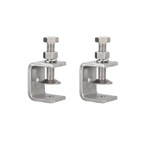 2 Pack 304 Stainless Steel C Clamps with 30mm/1.18" Stable Wide Jaw Opening Tiger Clamp for Woodworking Welding Construction Household Mount - size: 30mm/1.18"